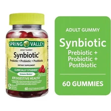 Spring Valley Symbiotic Digestive Health Gummies for Adults, Raspberry
