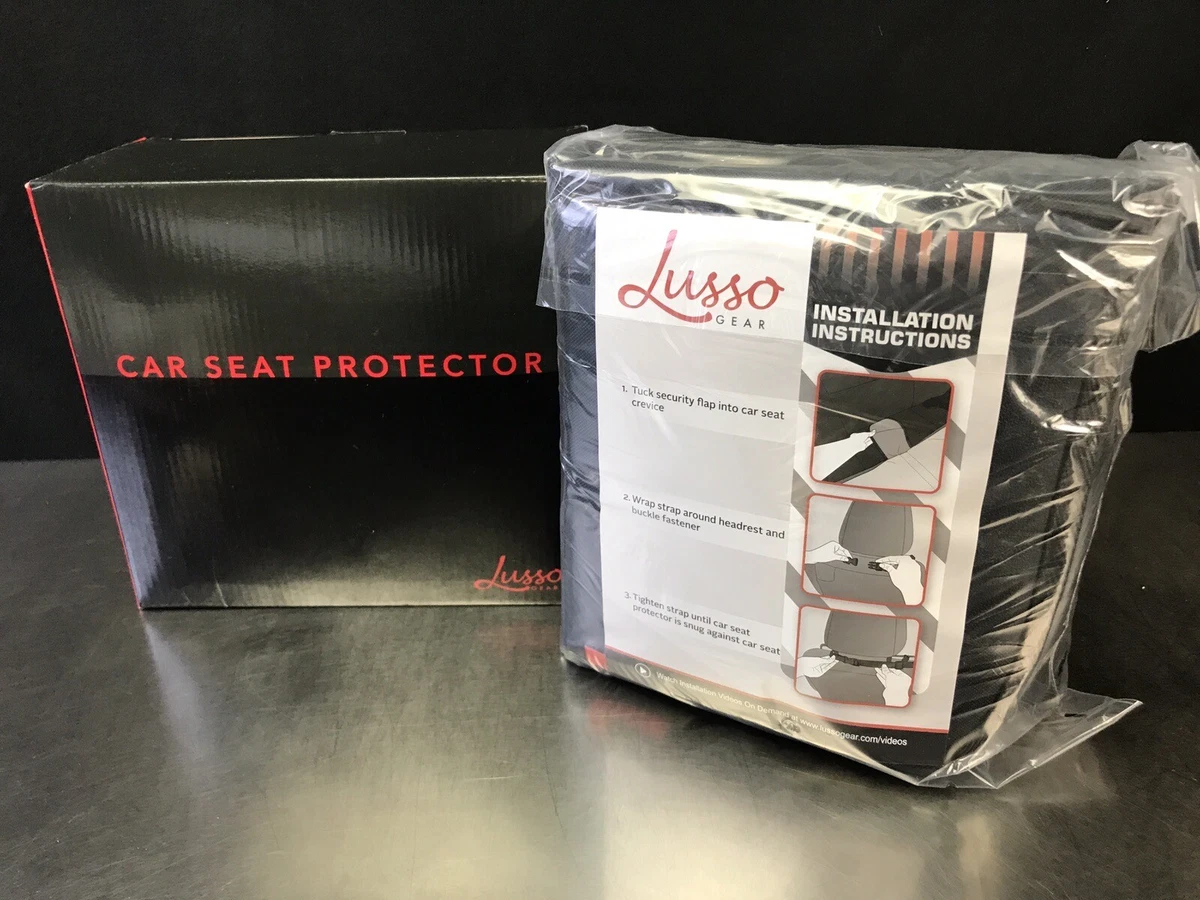 Lusso Gear Car Seat Protector Baby Seat Thick Padding Mesh Storage