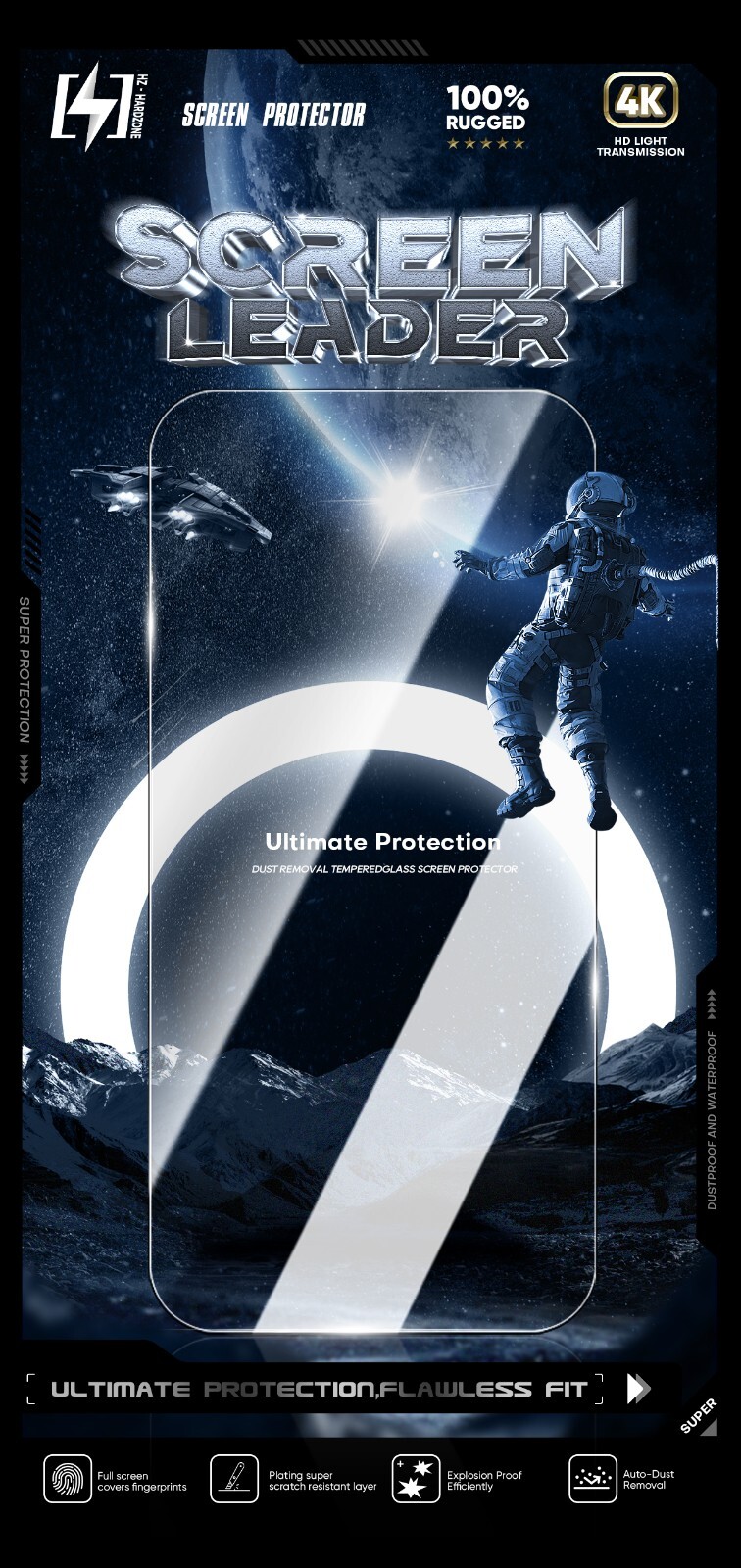 iPhone 16 pro Max Tempered Glass Screen Protector Magic Auto Alignment-image