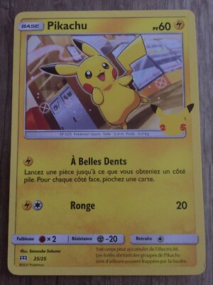 Pokemon Karte 25th Pikachu 25/25 Mc Do Nintendo Promo 2021 DE