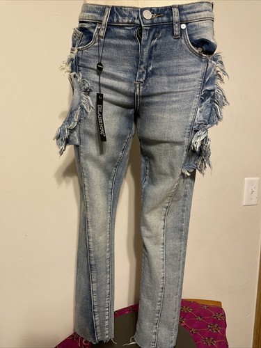 blank nyc jeans new fringe light blue 