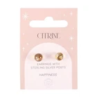 Sodalite Semi Precious Crystal Stud Earrings- Brand NEW
