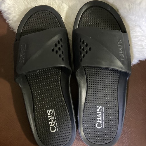 CHAPS MEN'S SLIP ON SPORT SLIDE SANDALS ADJUSTABLE FLIP FLOPS SLIPPERS Size  M | eBay