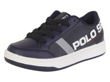 Polo Ralph Lauren Little/Big Boy's Belden Navy/Silver Sneakers Shoes