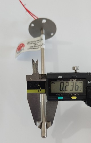 *NEW* TEMPCO RTD00321 RTD Probe 100 Ohm @ 0°C D04 21 6-1/4" Long + Warranty! - Picture 7 of 7