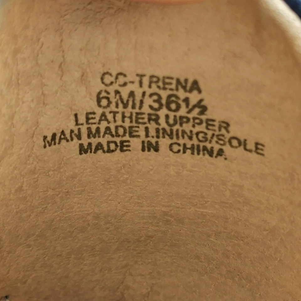 Zapatillas Corso Como Trena 6 Azul Blanco Plataforma Sin Cordones Cómodas Cuero Guijarro Foto 3 de 4