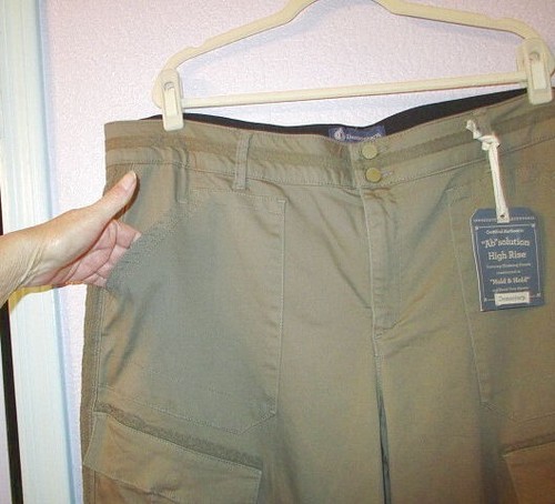 Neu mit Etikett Democracy AB Solution Cargo Hose Größe 24 W HOHER BUND 6 Taschen STRETCH - Bild 3 von 12