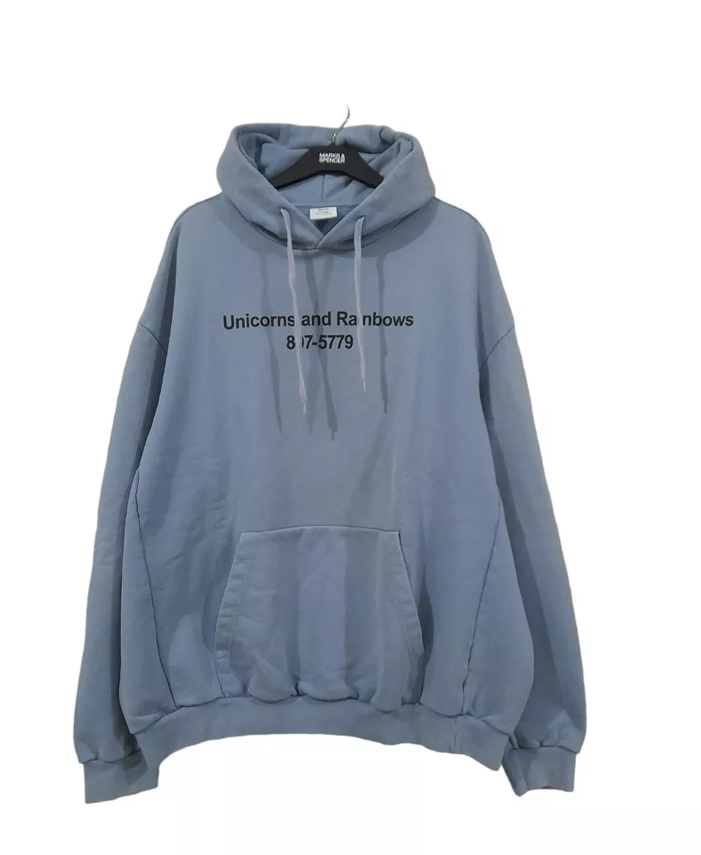 Vetements Unicorns & Rainbows Hoodie Oversized Light Blue