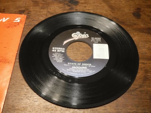 Jacksons Michael Jackson Mick Jagger State Of Shock 1984 7" 45 RPM Epic 34-04503 - Imagen 4 de 8