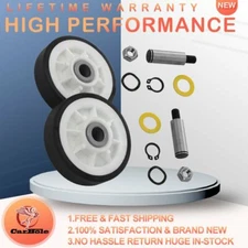 2PACK Dryer Roller Wheel Drum Support Kit 303373K For Maytag 12001541 312948 USA