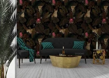 3D Leopard Seamless Wallpaper Wall Mural Removable Self-adhesive Sticker3422