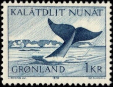 Groenlandia #Mi075 MNH 1970 Bowhead Ballena Fauna Definitivos [71]