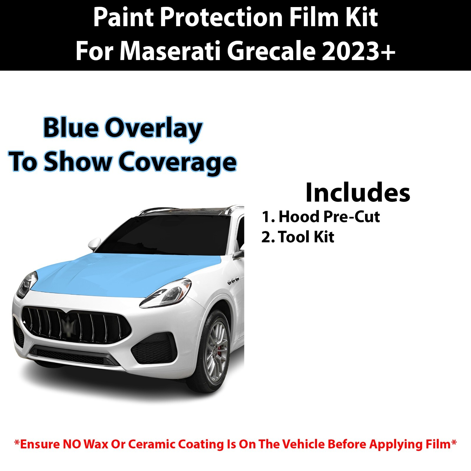 Pre Cut Paint Protection Film Clear Bra PPF Kit for Maserati Grecale 2023+