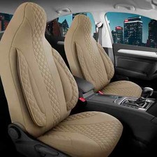 2x Sitzbezüge passend für Kia Soul 2 (in Beige) | Vorne | Pilot-Style ZARA405