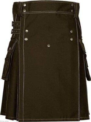 Camicia Giacobita Blu Navy Da Uomo In Stile Ghillie: Kilt Scozzese Delle Highlands, Costume Rinascimentale - Italia - Foto 3