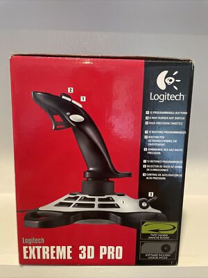 Logitech Extreme 3D Pro USB Joystick for Windows Twist Handle Black/Silver Boxed