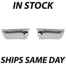 New Chrome Rear Lhrh Pair Bumper Ends For 2008-2016 Ford F-250 F-350 W Park