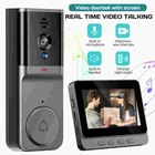 Wireless Video Doorbell Intercom System Smart with 4.3'' Screen 1080P HD Monitor