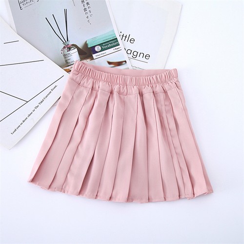Girls Casual Pleated Tennis Short Skirt High Waist School Uniform inside Shorts - Picture 3 of 25