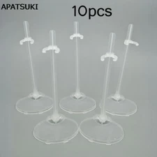 10 Sets Transparent Doll Stand Support for 1/6 Doll Prop Up Model Display Holder
