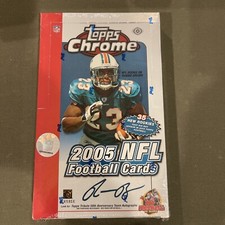 2005 Topps Chrome Football Factory Sealed Hobby Box Aaron Rodgers Rookie Year