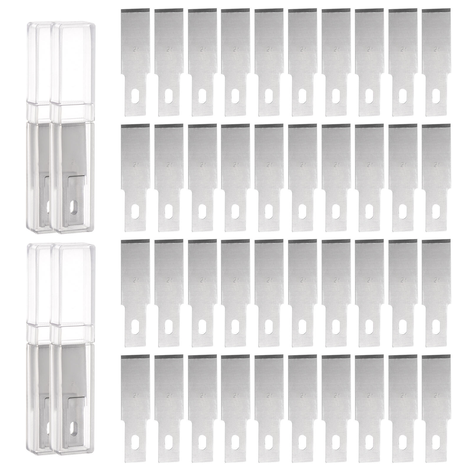 40pcs Exacto Knife Blades #21 Hobby Knife Replacement Blades Refills