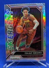 2020-21 Panini Prizm ISAAC OKORO RC Rookie #15 Emergent Silver Cleveland Cavs