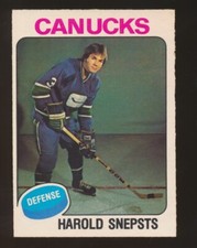 1975-76 O-Pee-Chee Hockey -#396 HAROLD SNEPSTS RC (Vancouver Canucks) Last Card