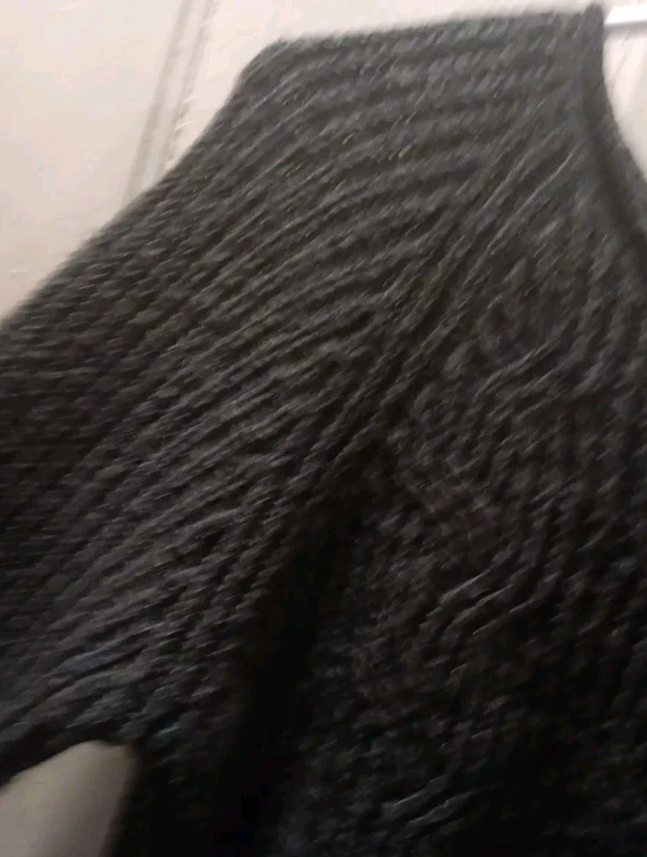 Suéter Sonoma Mujer Talla Grande Negro Gris Oscuro Charcole Pullover Acanalado Elástico Foto 3 de 4