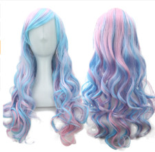 Long Ombre Color Fiber Wigs-Cosplay-Party-Fun  28" Long Free Ship 