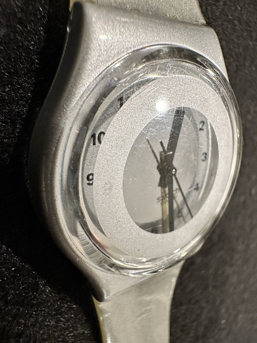 Vintage Swatch Swiss Made Silicone Back-Up GM140 Watch Wristwatch 1990 Vintage Swatch Swiss Made Silicone Back-Up GM140 Watch  main image 2