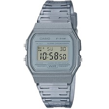 Casio Transparent Gray Classic Multifunction Unisex Digital Watch F-91WS-8