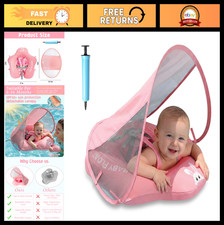 Baby Pool Float with Canopy, UPF50 Sun Protection, Safety Seat, No Flip Over, I