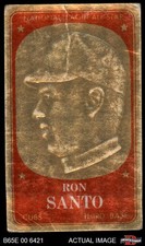 1965 Topps Embossed #28  Ron Santo  Cubs HOF 1 - POOR