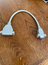 Used/Vintage 1ft Serial Cable DB25 Male to DE9 Female Grey Adapter D-Sub PC/COM