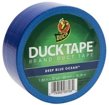 Duck Colored Duct Tape - 1.88" Width X 60 Ft Length - 1 / Roll - Blue