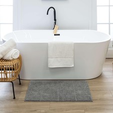 Sanctuary Casual Solid Gray 2' X 3' 4" Bath Mat Perfect for Bathroom