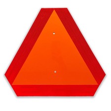 Slow Moving Vehicle Triangle Sign, Plastic Farm Safety 1PC, 1-Pack