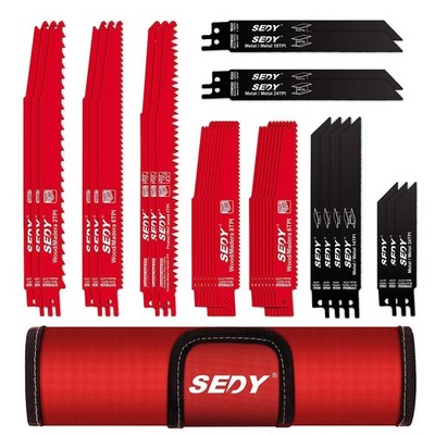 36-Piece Ultimate Reciprocating Saw Blade Set - Premium Red & Black