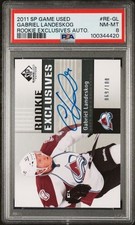 2011-12 SP GAME USED LANDESKOG ROOKIE EXCLUSIVES AUTO RE-GL /100 PSA 8 AVALANCHE