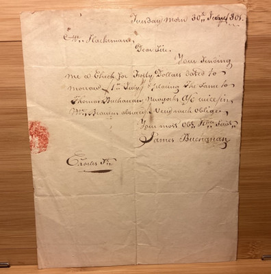 1801 Baltimore Letter - Delivered By  Boy Richard  - See Below