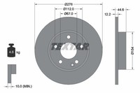 2X Textar Bremsscheibe Pro 92131803 FüR Mercedes W169 Klasse 150 169 031 331 160