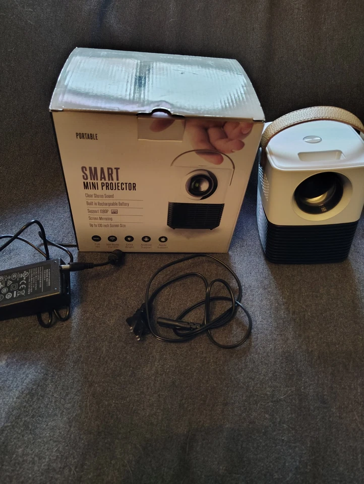  Smart Portable Mini Projector 1080P HD Apple and Android Compatible - Works Exc - Image 3 of 4