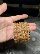 Brand new 6pcs Gold plated bangles set Size: 2.6  