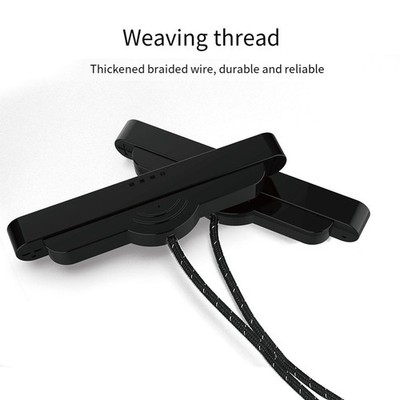 Für Nintendo Switch2 2-in-1 Tragbares Ladekabel für Joy-Con 1m Schwarz