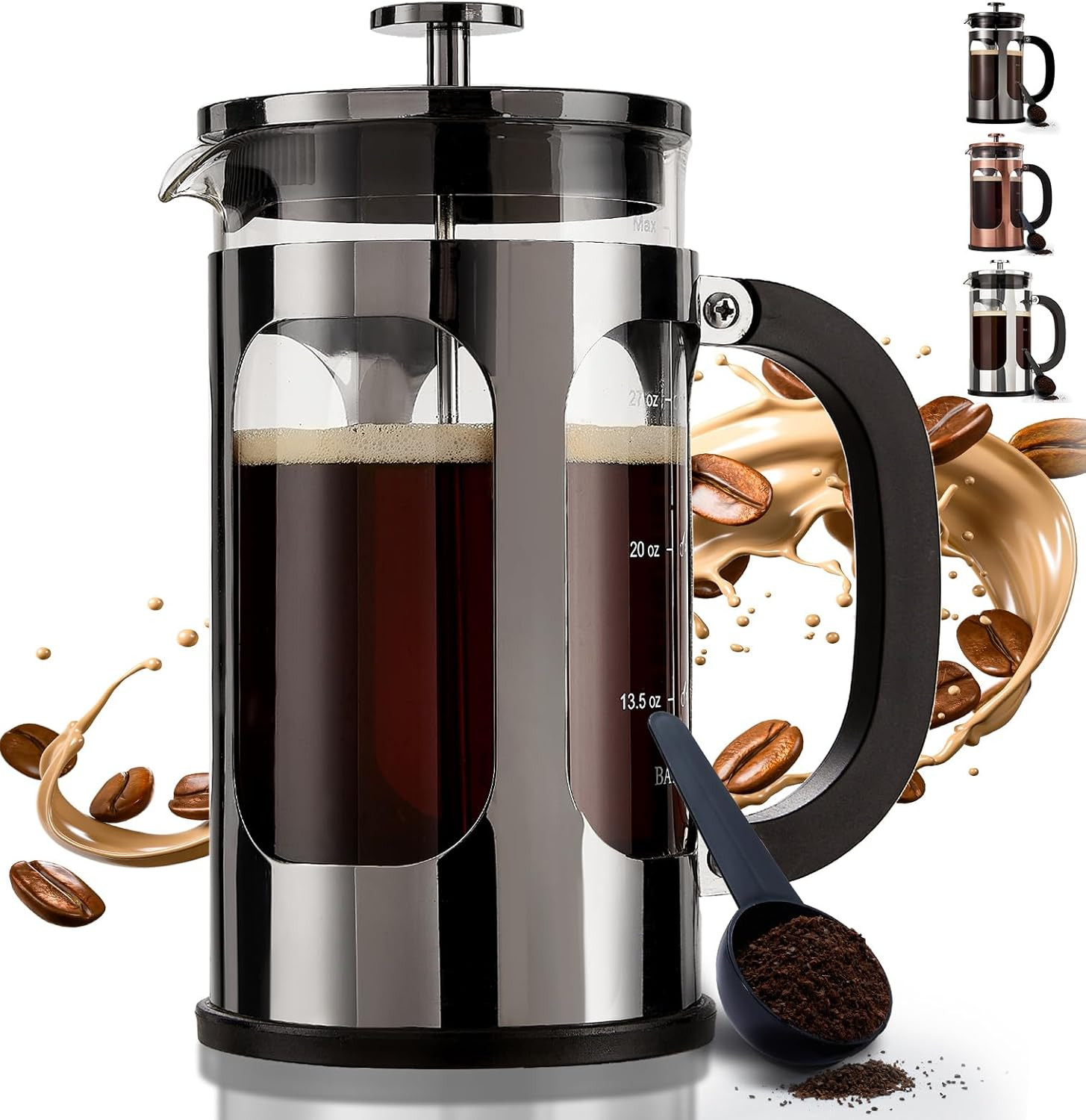 Coffee Maker - Stainless Steel & Borosilicate Pot