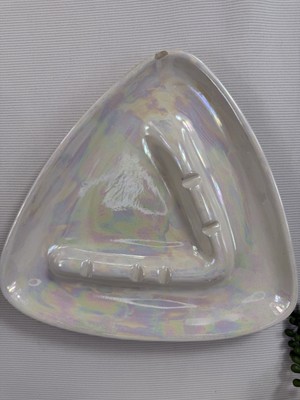 MCM Ashtray Porcelain Glaze Iridescent Retro Atomic 50 s 60 s 70 s Pastels