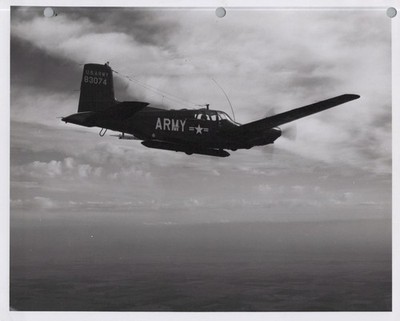 Original 1940's Beechcraft Model L-23D with APQ-86 Radar Installation Photograph