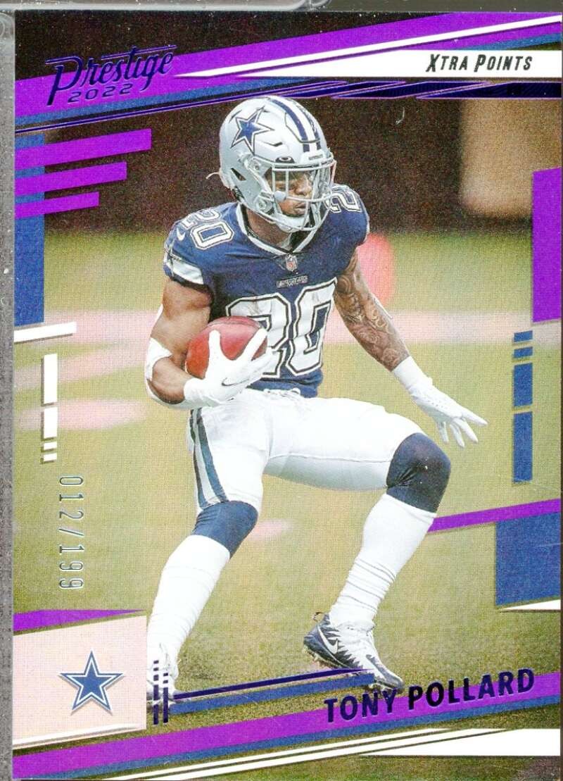 Tony Pollard Card 2022 Prestige Xtra Points Purple #78 