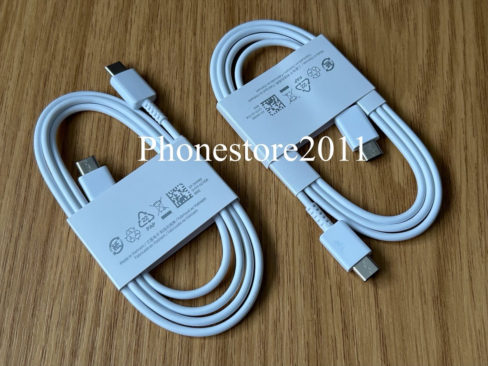 x2 100% Official Original Samsung USB-C to USB-C Fast Cable - Genuine Samsung